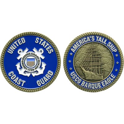 USCG Barque Eagle America’s Tall Ship Challenge Coin – front and reverse