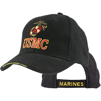 USMC Logo Black Cap