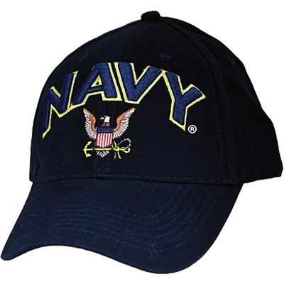 Navy 3D Text and Logo Dark Navy Cap