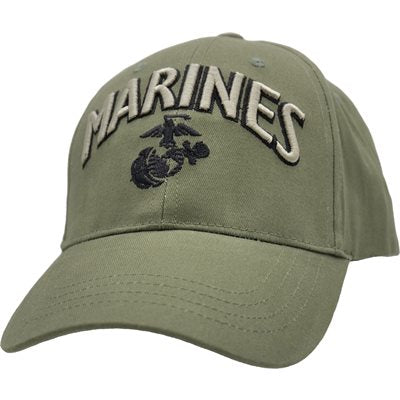 Marines 3D Text Olive Cap