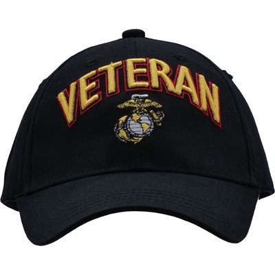 Marine Veteran 3D Black Cap