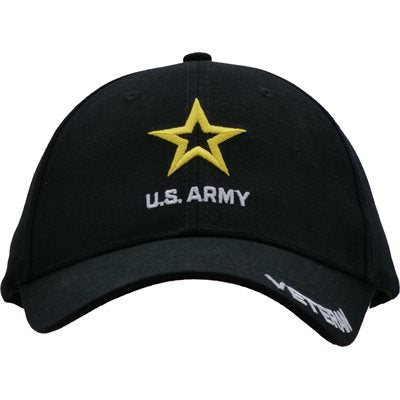 Army Veteran Brim Cap – Black