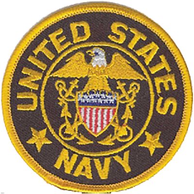 U.S. Navy Black Emblem Patch – 3 Inch
