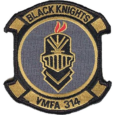 VMFA-314 Black Knights Subdued Patch – 4 Inch