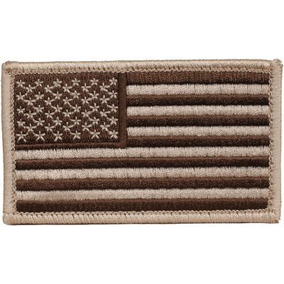 Eagle Crest American Flag Desert 2 x 3 Inch Hook & Loop Patch