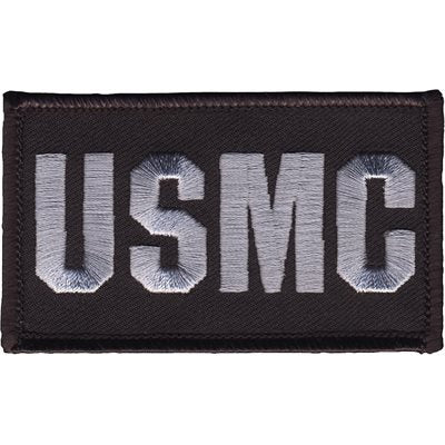 Eagle Crest USMC Black 2 x 3 Inch Hook & Loop Patch