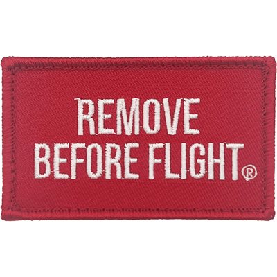 Eagle Crest Remove Before Flight Red Hook & Loop Patch