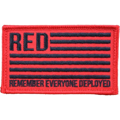 Eagle Crest RED Remember Everyone Deployed Hook & Loop Patch