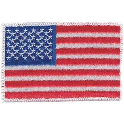 Eagle Crest American Flag Red White and Blue 1.5 x 2.5 Inch Hook & Loop Patch