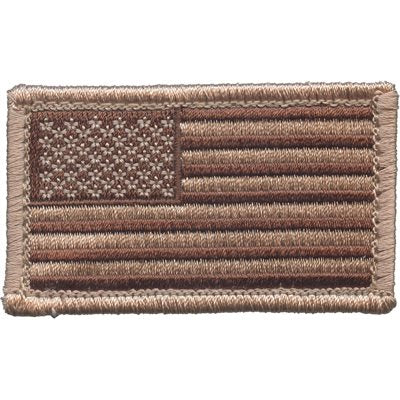 Eagle Crest American Flag Sand 1.5 x 2.5 Inch Hook & Loop Patch