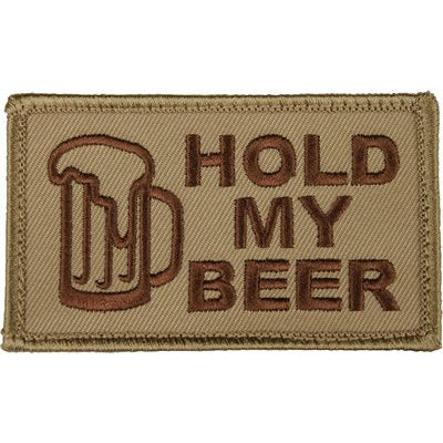 Eagle Crest Hold My Beer Tan Hook & Loop Patch