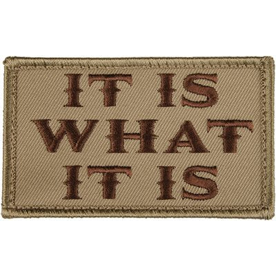Eagle Crest It Is What It Is Tan Hook & Loop Patch