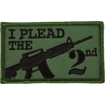I Plead the 2nd Olive Green Hook-and-Loop Patch