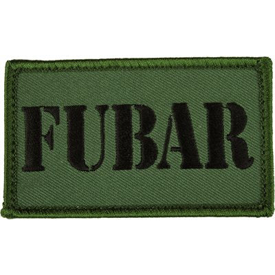 FUBAR Olive Green Hook-and-Loop Patch