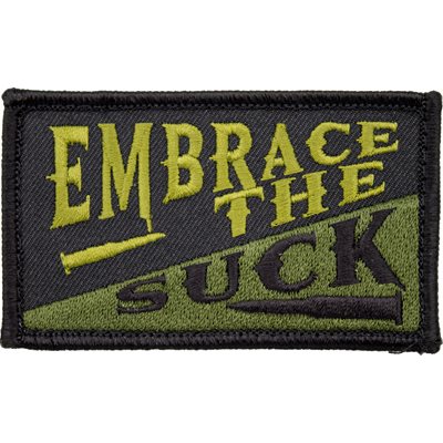 Eagle Crest Embrace the Suck Black and Olive Hook & Loop Patch