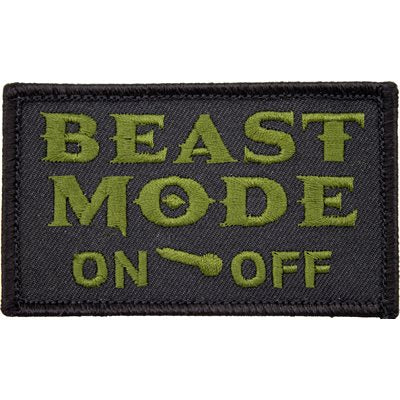 Eagle Crest Beast Mode On/Off Black and Olive Hook & Loop Patch