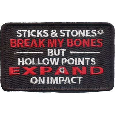 Eagle Crest Sticks and Stones Hollow Points Heat Seal Patch