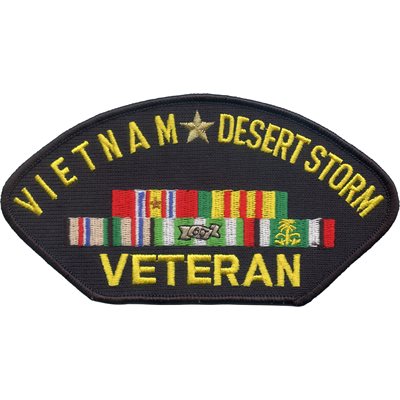 Vietnam Desert Storm Veteran Ribbon Emblem