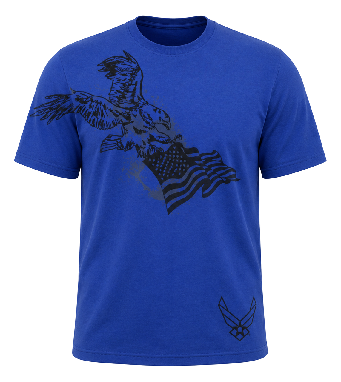 U.S. Air Force Eagle and American Flag T-Shirt – view 1