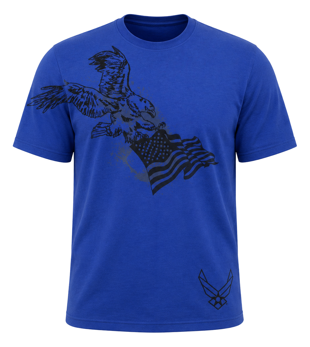 U.S. Air Force Eagle and American Flag T-Shirt – view 1