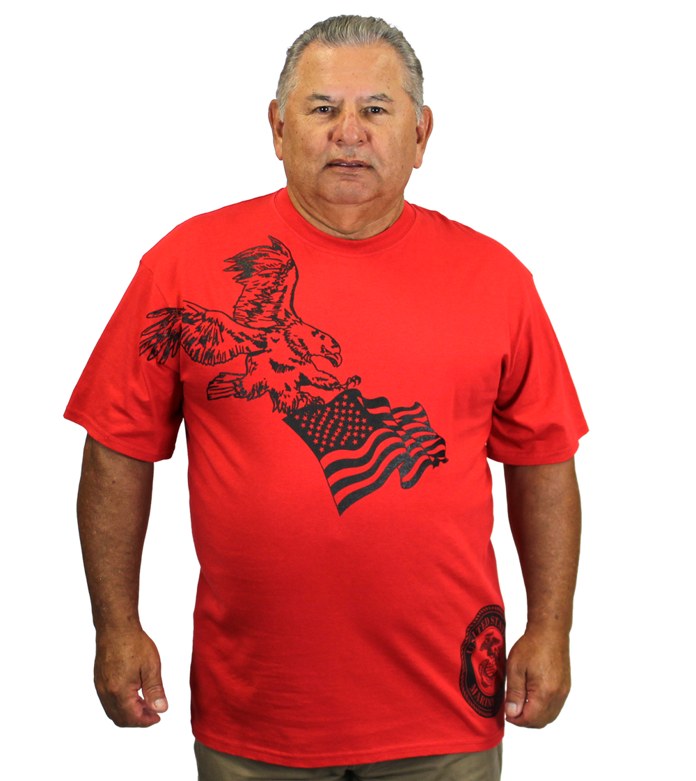 U.S. Marines Eagle and American Flag T-Shirt – view 1