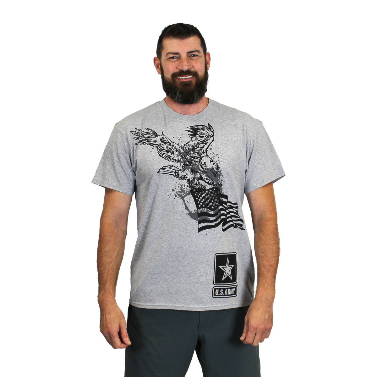 U.S. Army Eagle and American Flag T-Shirt – view 2