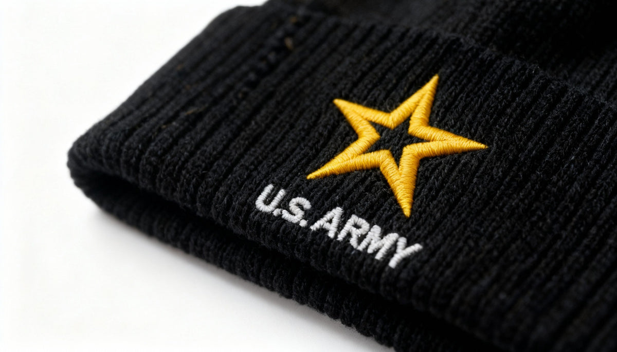 U.S. Army Camouflage Knit Beanie with Pom – view 3