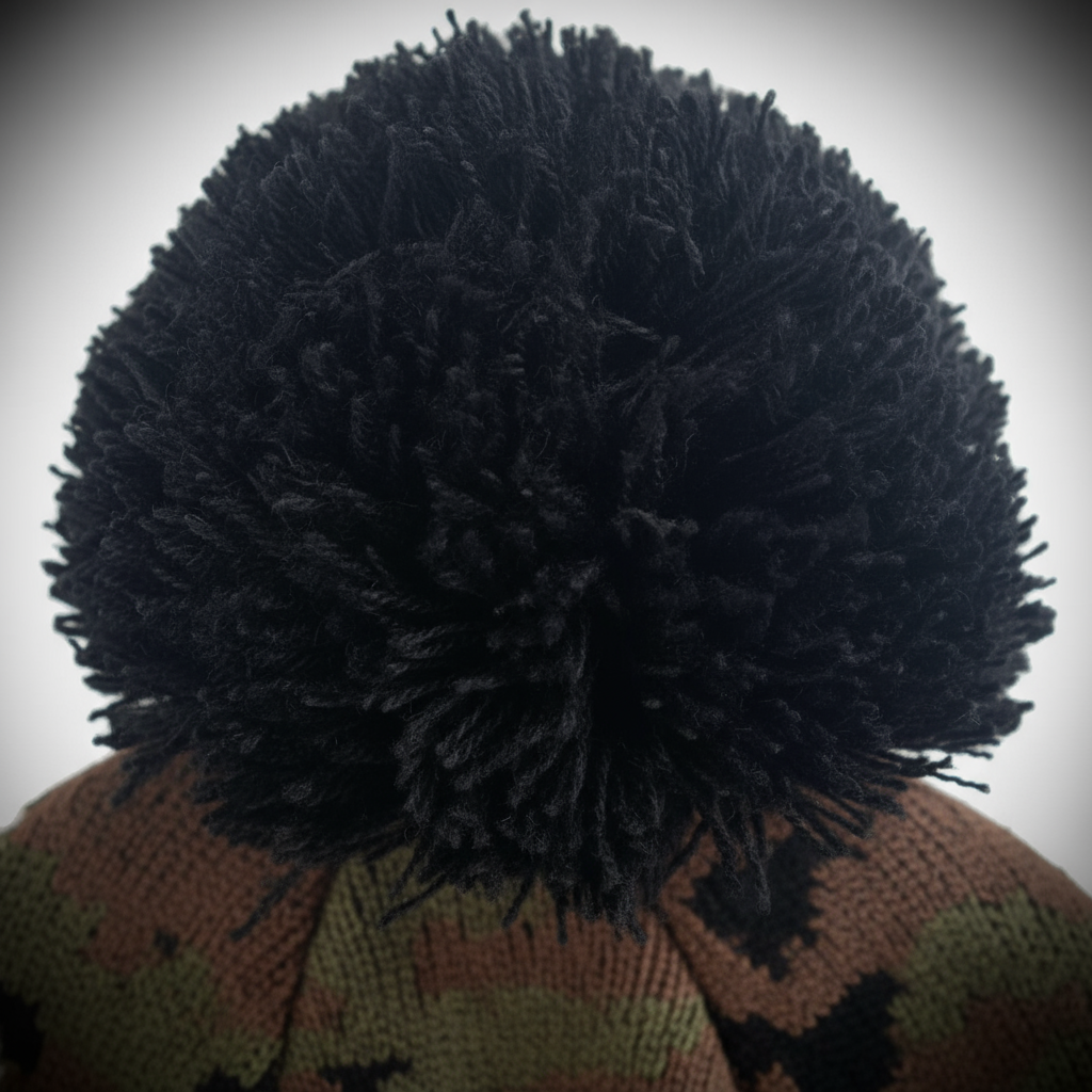 U.S. Army Camouflage Knit Beanie with Pom – view 4