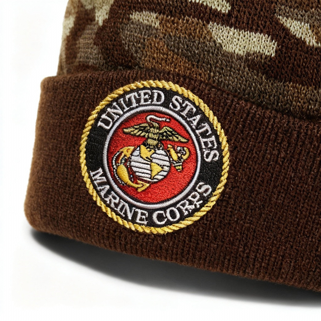 U.S. Marines Official Camo Beanie with Pom – view 3