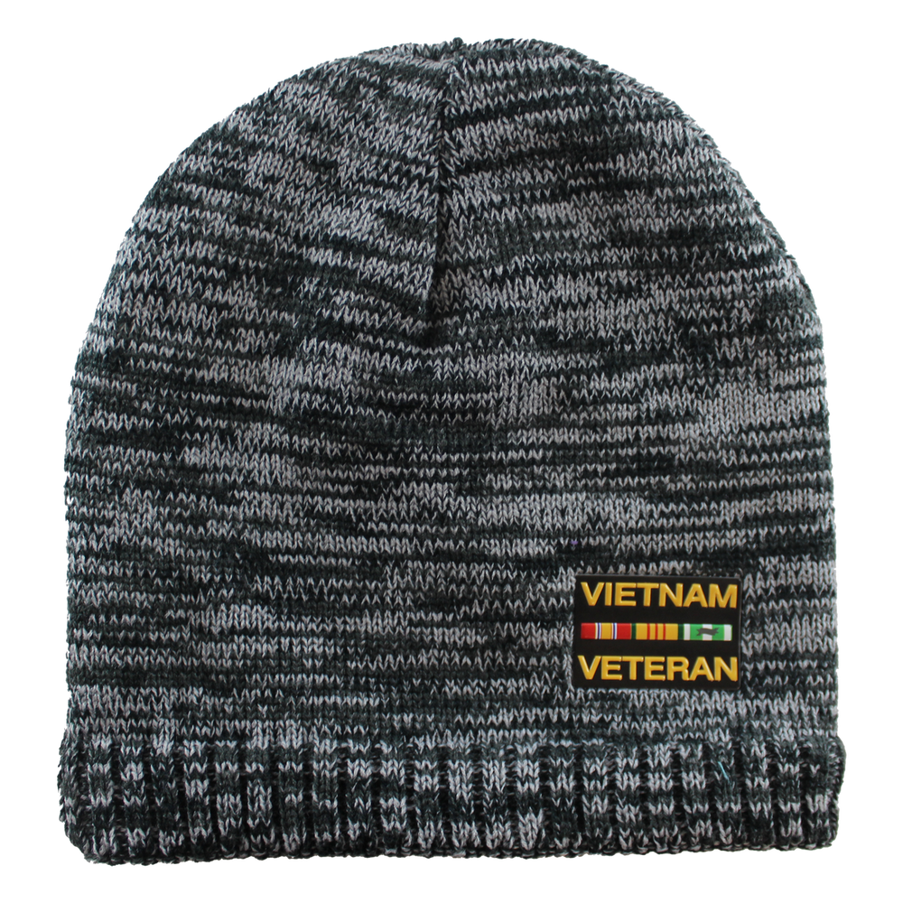 Vietnam Veteran Heathered Knit Earband Beanie – view 1