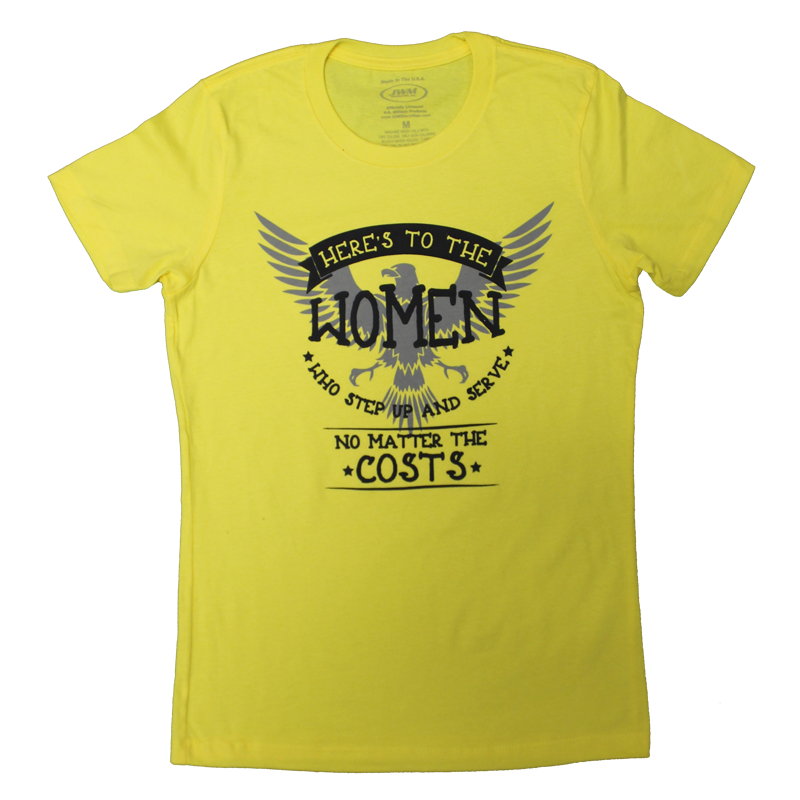 Women's Hearts & Bows Patriotic Military T-Shirt – view 1