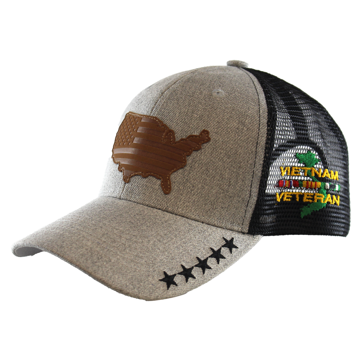 Vietnam Veteran Map Mesh Adjustable Mesh-Back Cap – view 1