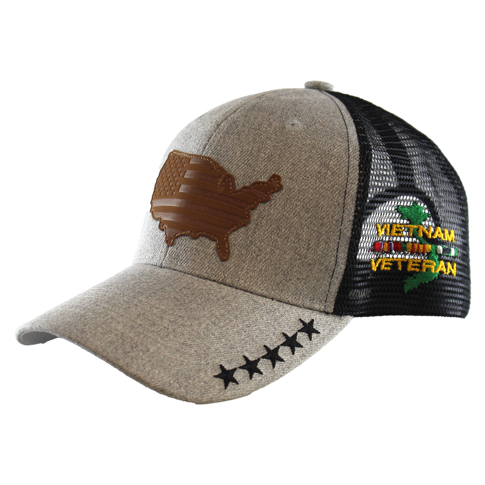 Vietnam Veteran Map Mesh Adjustable Mesh-Back Cap – view 1