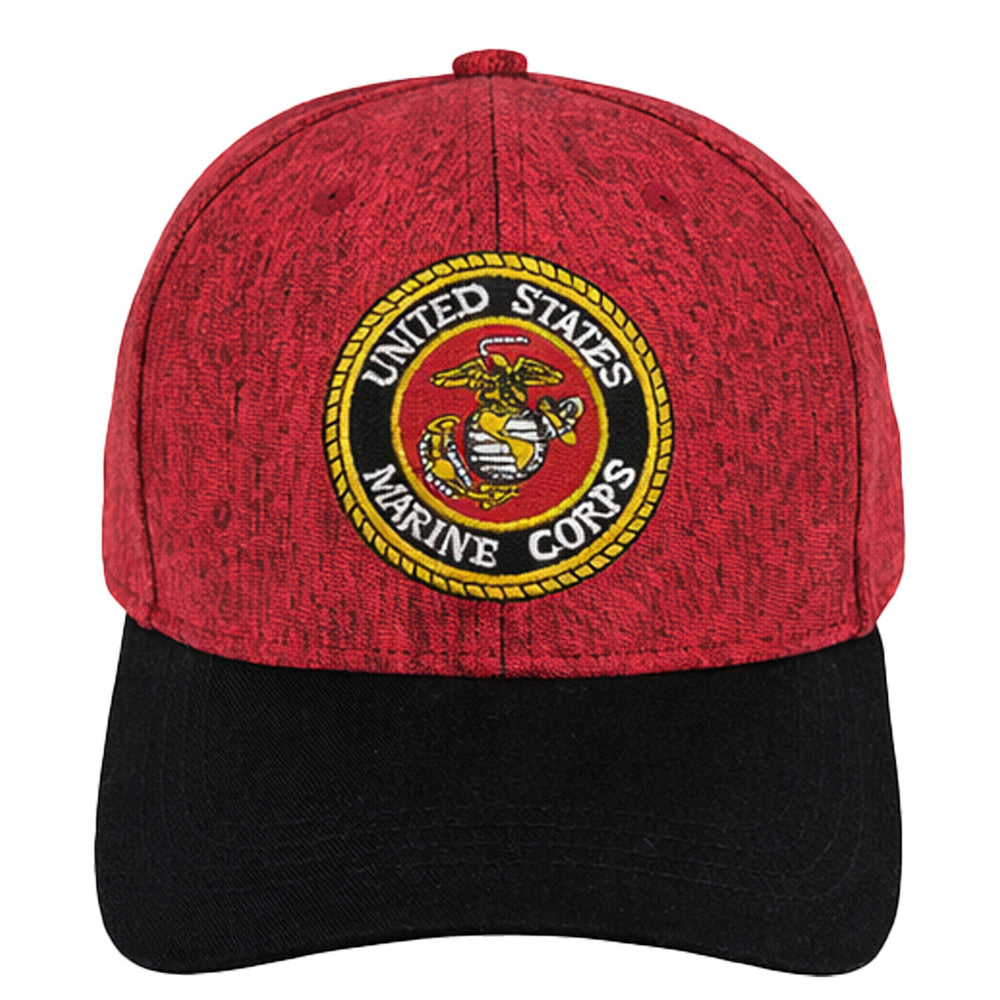 Variegated Marines Cap – Red & Black Adjustable Hat – view 1