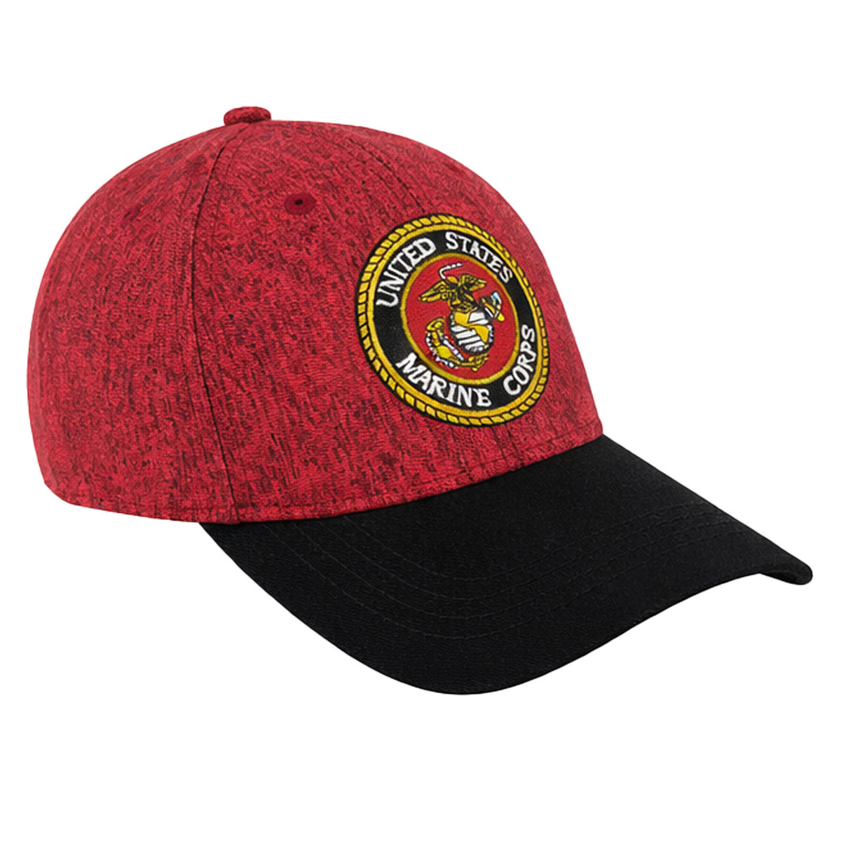 Variegated Marines Cap – Red & Black Adjustable Hat – view 3