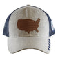 U.S. Navy Map Pattern Embroidered Mesh Cap – view 2