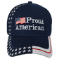Blue Embroidered Proud American Baseball Cap – view 1