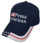 Blue Embroidered Proud American Baseball Cap – view 2