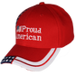 Red 3D Embroidered Proud American Patriotic Cap – view 2