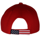 Red 3D Embroidered Proud American Patriotic Cap – view 3