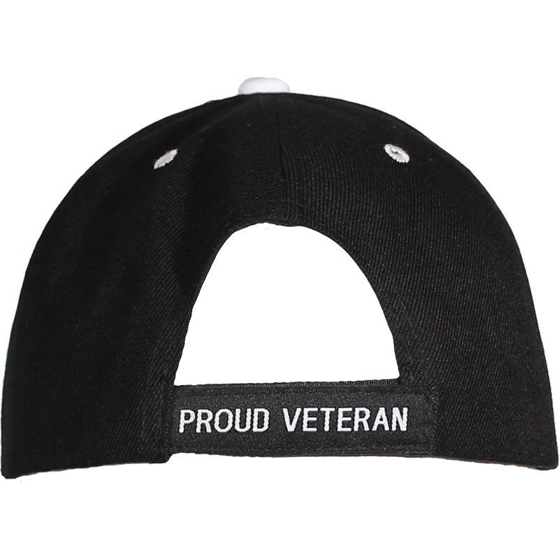 Proud to Be a Veteran 3D Embroidered Black Cap – view 2