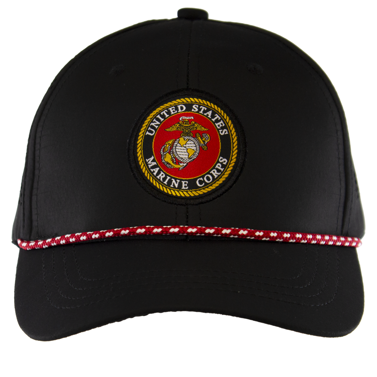 U.S. Marines Perforated Rope Cap with Gold Rope Detail – view 1