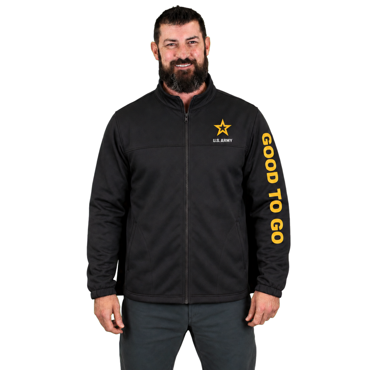 U.S. Army Good To Go Black Softshell Jacket – view 3