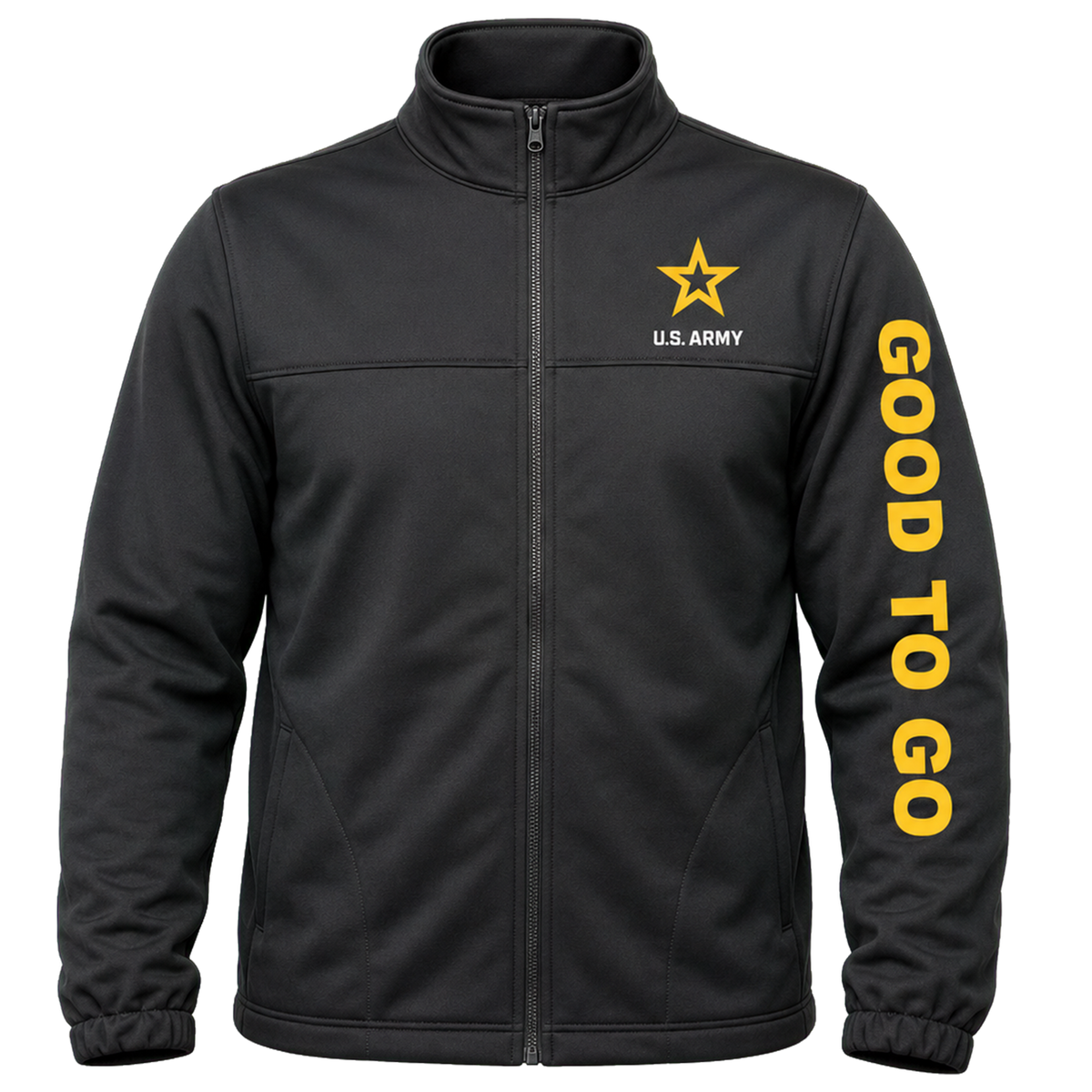 U.S. Army Good To Go Black Softshell Jacket – view 1