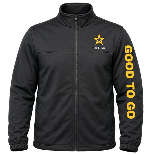 U.S. Army Good To Go Black Softshell Jacket – view 1
