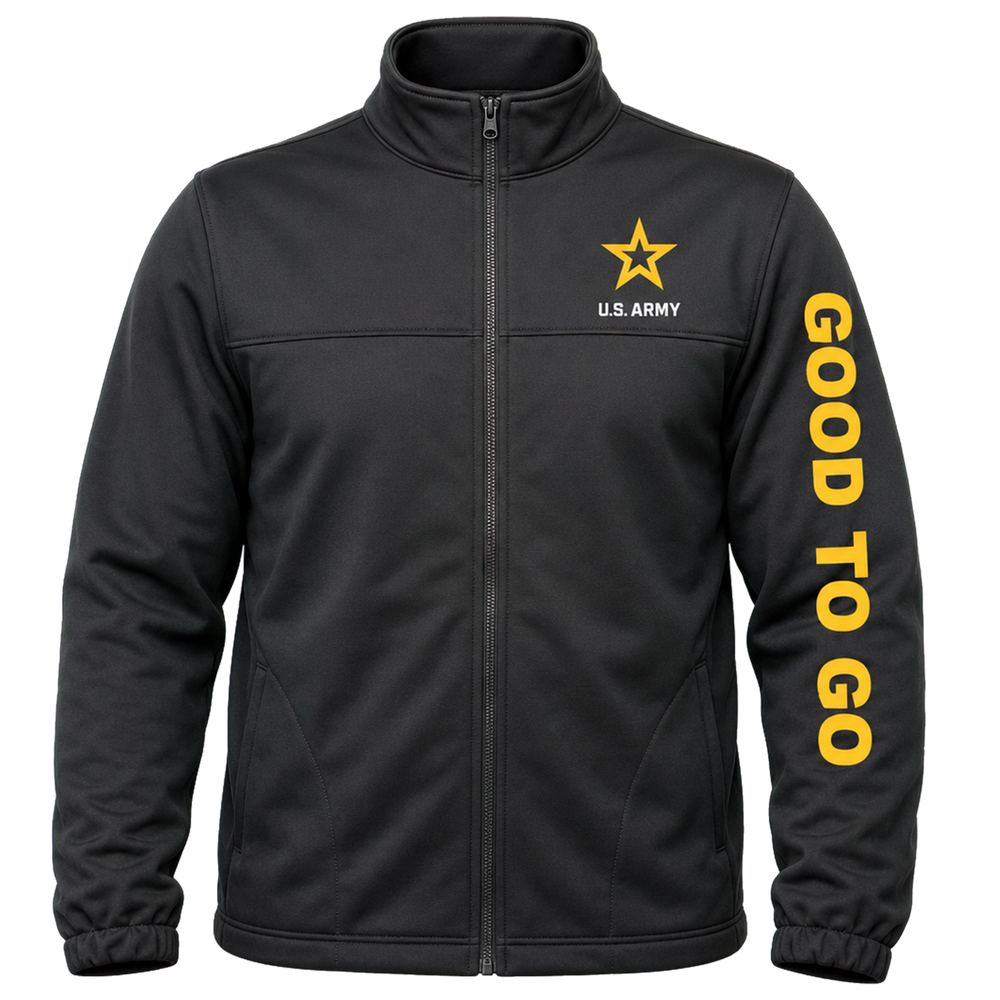 U.S. Army Good To Go Black Softshell Jacket – view 1