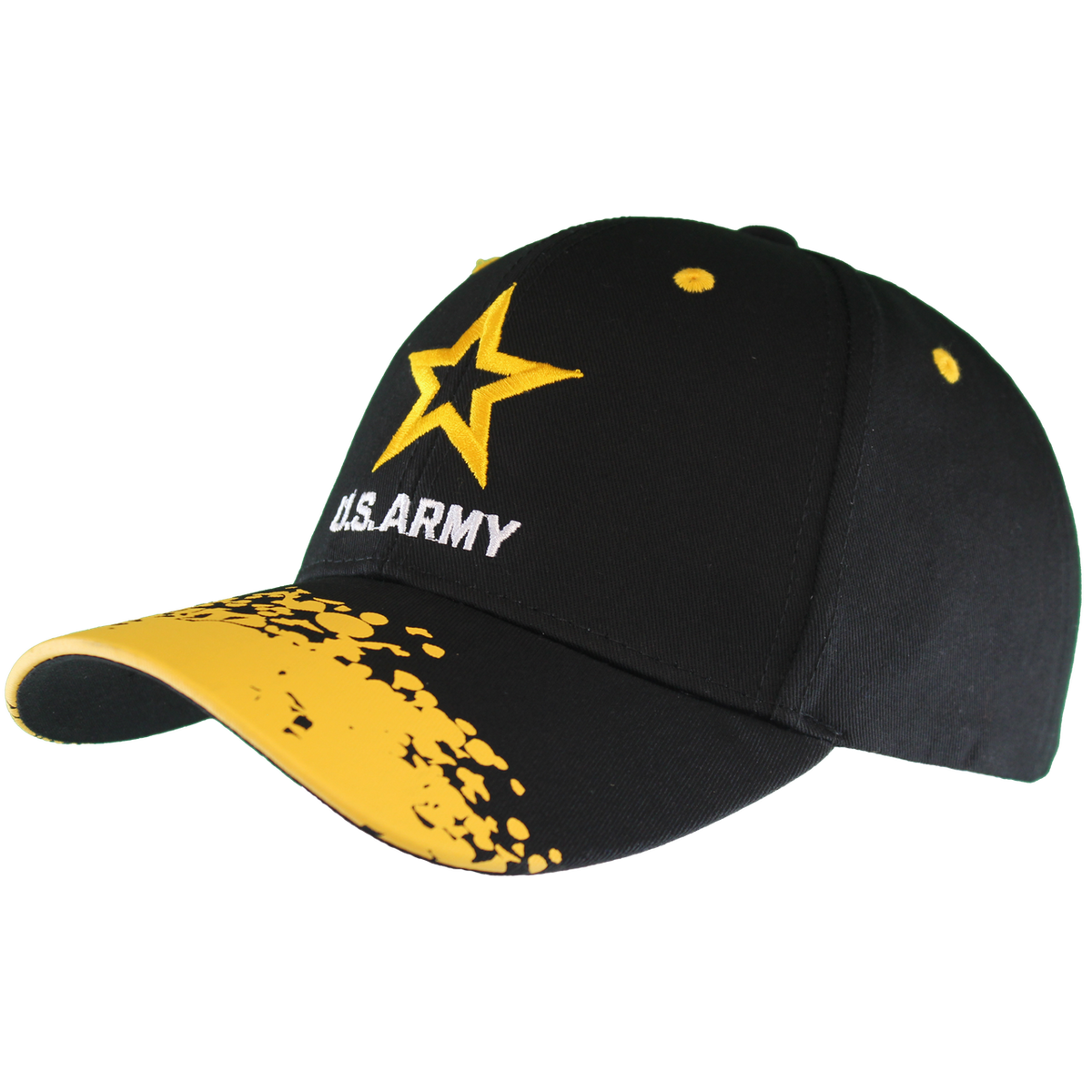 Official U.S. Army Black and Gold Splatter Cap – view 2