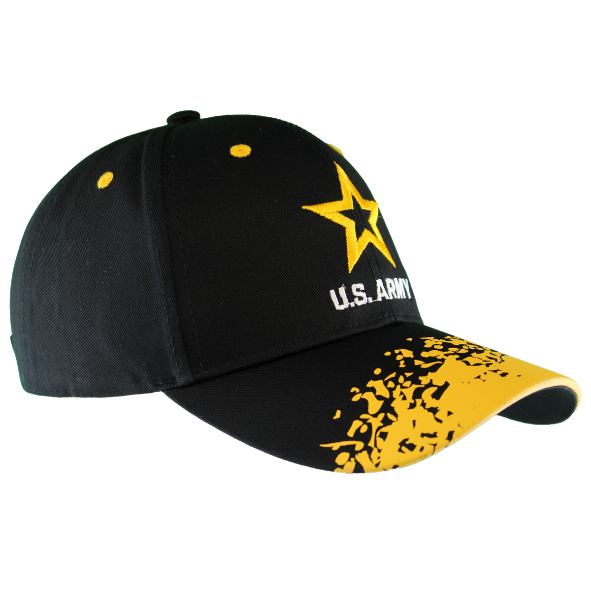 Official U.S. Army Black and Gold Splatter Cap – view 3