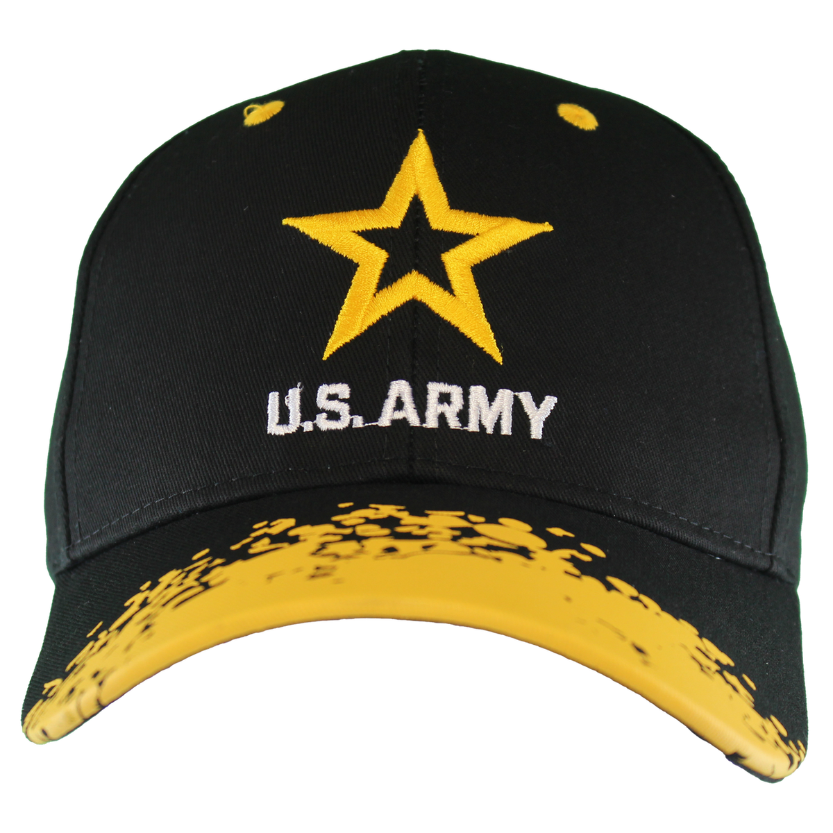 Official U.S. Army Black and Gold Splatter Cap – view 1
