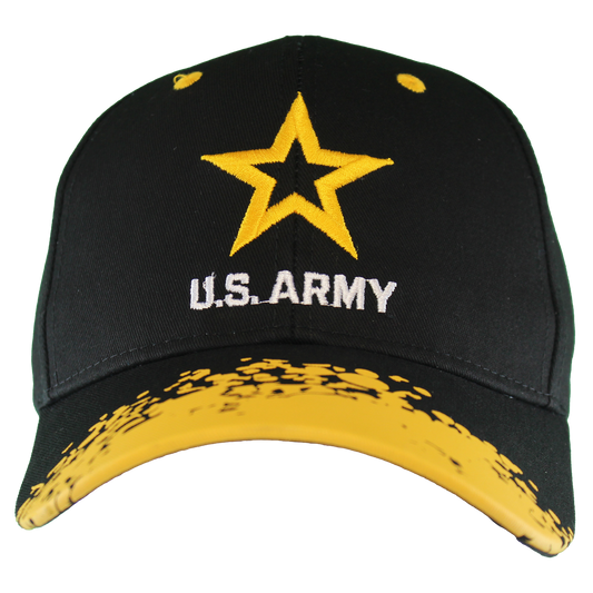 Official U.S. Army Black and Gold Splatter Cap – view 1